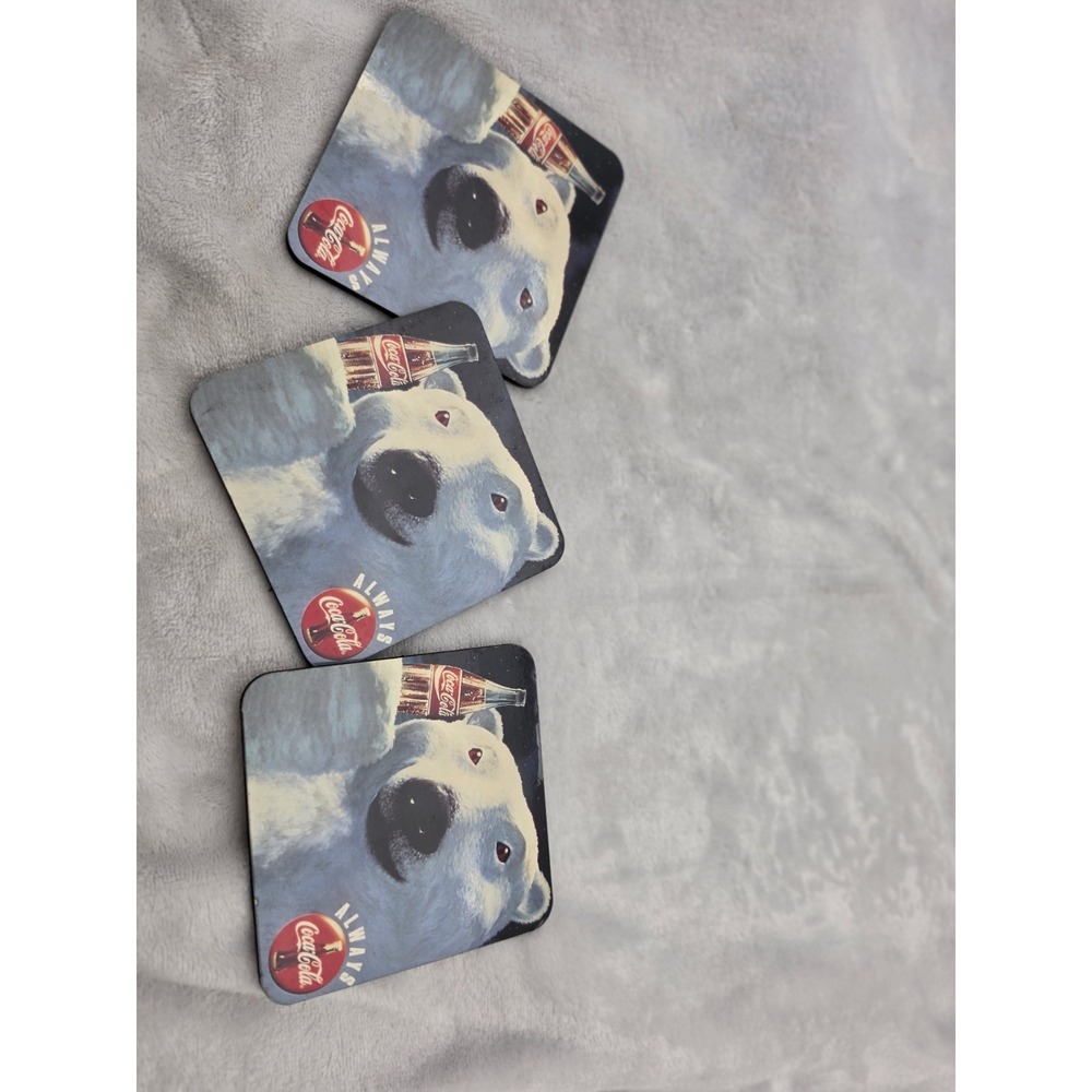 Lot Of 3 Coca Cola Refrigerator Magnet Polar Bear Bottle Always Coca Cola 1994